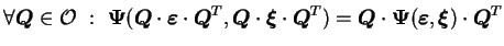 $\displaystyle \forall \boldsymbol Q \in \mathcal{O} : \boldsymbol \Psi
(\b...
...dsymbol \Psi (\boldsymbol \varepsilon,
\boldsymbol \xi) \cdot \boldsymbol Q ^T$