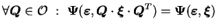 $\displaystyle \forall \boldsymbol Q \in \mathcal{O} : \boldsymbol \Psi (
\...
...boldsymbol Q ^T)= \boldsymbol \Psi (\boldsymbol \varepsilon
, \boldsymbol \xi)$