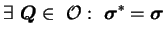 $\displaystyle \exists \boldsymbol Q \in \mathcal O : \boldsymbol \sigma
^* = \boldsymbol \sigma$