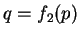 $\displaystyle q=f_2(p)$