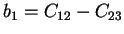 $\displaystyle b_1 = C_{12}-C_{23}
$