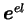 $ \boldsymbol e ^{el}$
