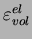 $ \varepsilon_{vol}^{el}$