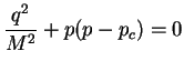 $\displaystyle \frac{q^2}{M^2} + p(p - p_c) = 0$