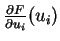 $ \frac{\partial F}{\partial
u_i}(u_i)$
