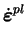 $\displaystyle \dot{ \boldsymbol \varepsilon}^{pl}$