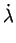 $\displaystyle \dot \lambda$