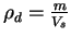$ \rho_d=\frac{m}{V_s}$