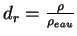 $ d_r=\frac{\rho}{\rho_{eau}}$