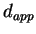 $ d_{app}$